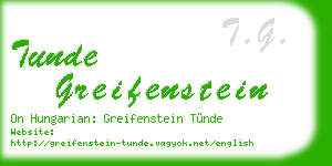 tunde greifenstein business card